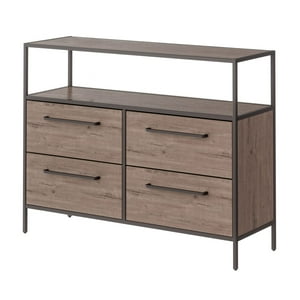 Topmarket - Mueble Monta Tv De 4 Cajones Liviano Cafe Mdf