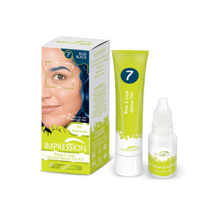 Impression Kit Hair Tintura Cejas Y Pestañas Negro Azul 15Ml