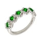 thumbnail image 1 of Anillo ELEGANT CONFETTI Paris chapado en oro blanco de 18 quilates con circonita cúbica verde, 1 of 4