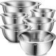 thumbnail image 1 of Set de bowls de acero inoxidable DUTZUN, 6 piezas, 4 qt y colador, 1 of 3