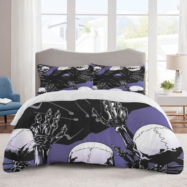 Jujutsu Kaisen Bedding Sets Cartoon Duvet Cover Lightweight 3 Piece Bet Sets for Kids Boys Girls