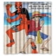 thumbnail image 1 of Cortina de ducha con diseño de Deadpool vs. One Piece Luffy, juego de cortinas de baño con ganchos, tamaño 66 x 72 pulgadas, 1 of 3