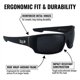 thumbnail image 5 of Gafas de sol Locs 9054 con montura mate negra de goma, 5 of 9