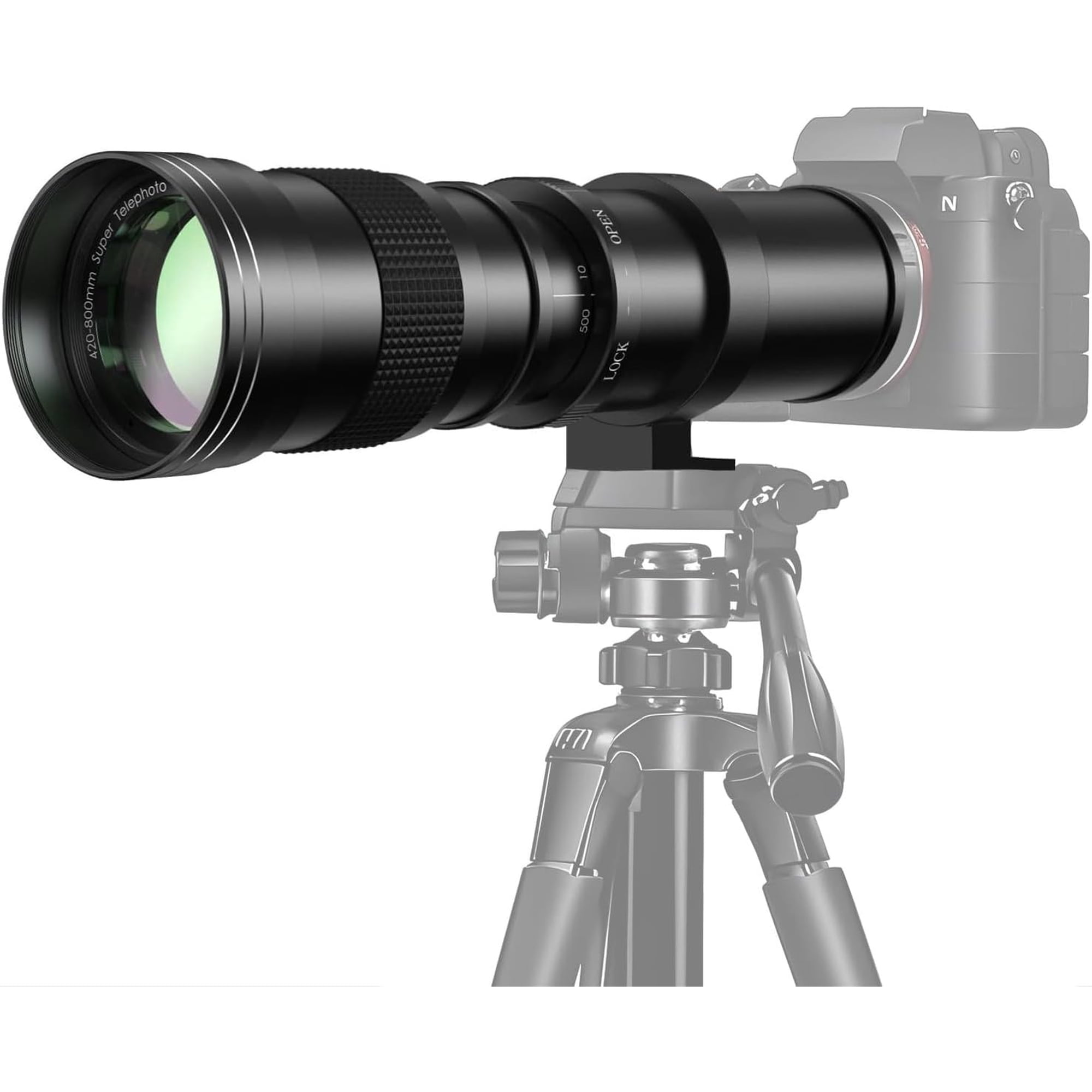 Genérica - Súper Teleobjetivo Zoom Cámaras Réflex 420-800mm Compatible Canon T8i/t7i/t7/t6s/t6i/t5i/t4i/t3i/t3/t2i/t1i/250d/75 0d/76 0d/1200d/1300d/2000d/4000d/6d/5d