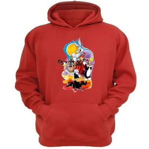 Genérico - Polerón Canguro Dibujos Animados Lt Rojo Talla Xl Unisex