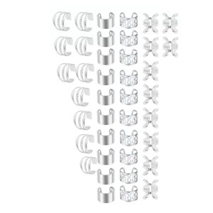 Ioensy - Pinzas Para Trenzas, Adornos Para El Cabello, Anillos Para Exhibiciones, Fiestas, Festivales, Plata, 40 Unidades