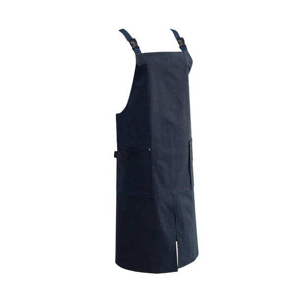 Delantal De Cocina Con Correa Ajustable, Delantal De Chef Para Adultos, Uniforme De Parrilla Para Restaurante, Azul
