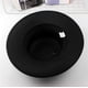 thumbnail image 4 of Sombrero Fedora clásico negro de ala ancha, elegante, de mezcla de lana, con ala plana, estilo Derby, para iglesia, Trilby, Panamá, jazz, unisex, para hombres y mujeres., 4 of 7