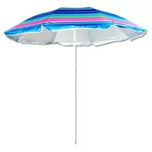 Genérico - Sombrilla 2.40 Mts Diametro Playa Camping Diseño Rayas Colores Azules
