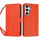 thumbnail image 3 of Funda Cartera Trébol para Samsung Galaxy S24 FE con Ranuras Tarjetas y Carga Inalámbrica Naranja, 3 of 6