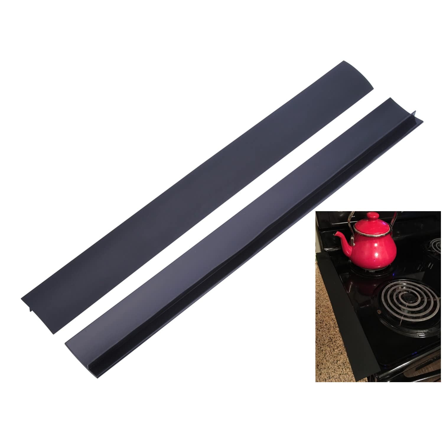 Reedtock - Fundas Para Estufa Reedock, Silicona Negra (paquete De 2), 63,5 Cm