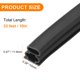 thumbnail image 2 of Tira de sellado para puertas Uxcell Weather Stripping de 33 pies, tira insonorizante para puertas, negro, 2 of 6