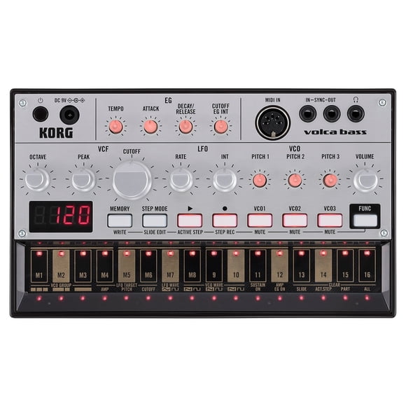 Bajo analógico Korg VOLCABASS con 3 osciladores