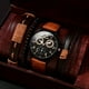 thumbnail image 1 of 3pcs/set Men's Casual Analog Watch And Classic Bracelets Set (1 Watch+2 Bracelets), 1 of 5