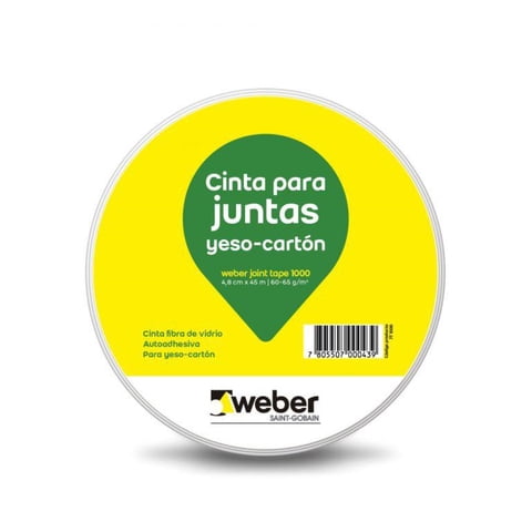 Weber - Cinta Fibra De Vidrio Para Juntura Yeso Cartón / Volcanita 48Mm X 45Mts