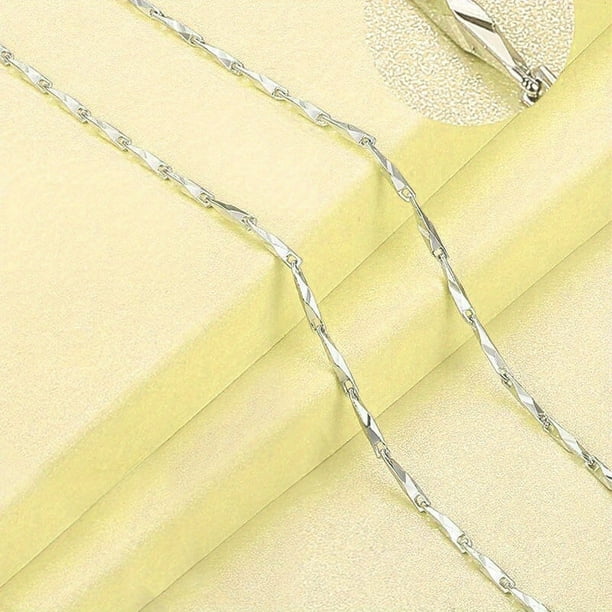 Elevate Her Style with this 925 Sterling Silver Clavicle Chain Necklace - Perfect Gift for the Stylish Woman in Your Life!