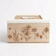 thumbnail image 2 of Caja De Té Mediana De Madera 4 Espacios Diseño Flores Beige, 2 of 4