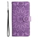 thumbnail image 3 of Funda tipo cartera FOXDOCK para Infinix Smart 10 4G , diseño girasol en relieve, cuero PU, cierre magnético, soporte y tarjetero, 3 of 5
