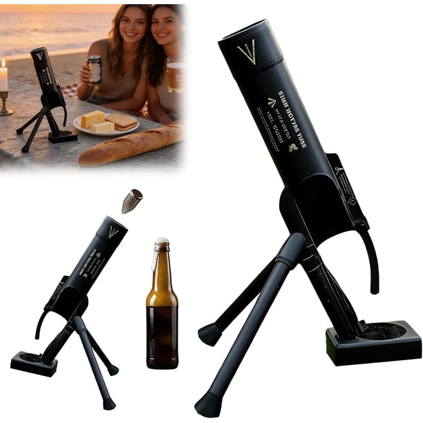 Abridor cerveza botella forma mortero 51mm táctico lanzador chapas base 6.6cm manos libres