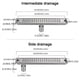 thumbnail image 4 of 1 Set, 11.8" Linear Shower Drain With Removable Grate, Professional Brushed 304 Stainless Steel Rectangle Shower Floor Drain,Floor Shower Drain With Hair Strainer, 4 of 5