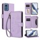 thumbnail image 1 of Funda Cartera Mariposa para [Motorola Moto G Play 2024 4G] con Soporte y Cremallera Morado claro, 1 of 6