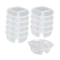 Magideal - 10 Recipientes Para Aperitivos Con Tapa, Ideales Para Controlar Las Porciones Y Preparar Salsas.