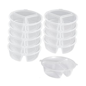 Magideal - 10 Recipientes Para Aperitivos Con Tapa, Ideales Para Controlar Las Porciones Y Preparar Salsas.