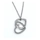 thumbnail image 2 of Collar Unión Forever, Plata 925 Y Circonitas Pavé, Corazón Plateado, 2 of 4