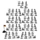 thumbnail image 1 of 100 Uds. Soldados En Miniatura De Plástico Para Juguetes Educativos, Accesorios De Clase Para Niños, Plata, 1 of 5