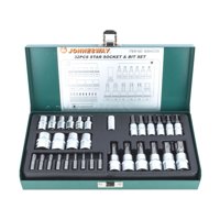 Juego De Dados Y Puntas Torx Jonnesway 1/4 Y 3/8 - 32 Piezas