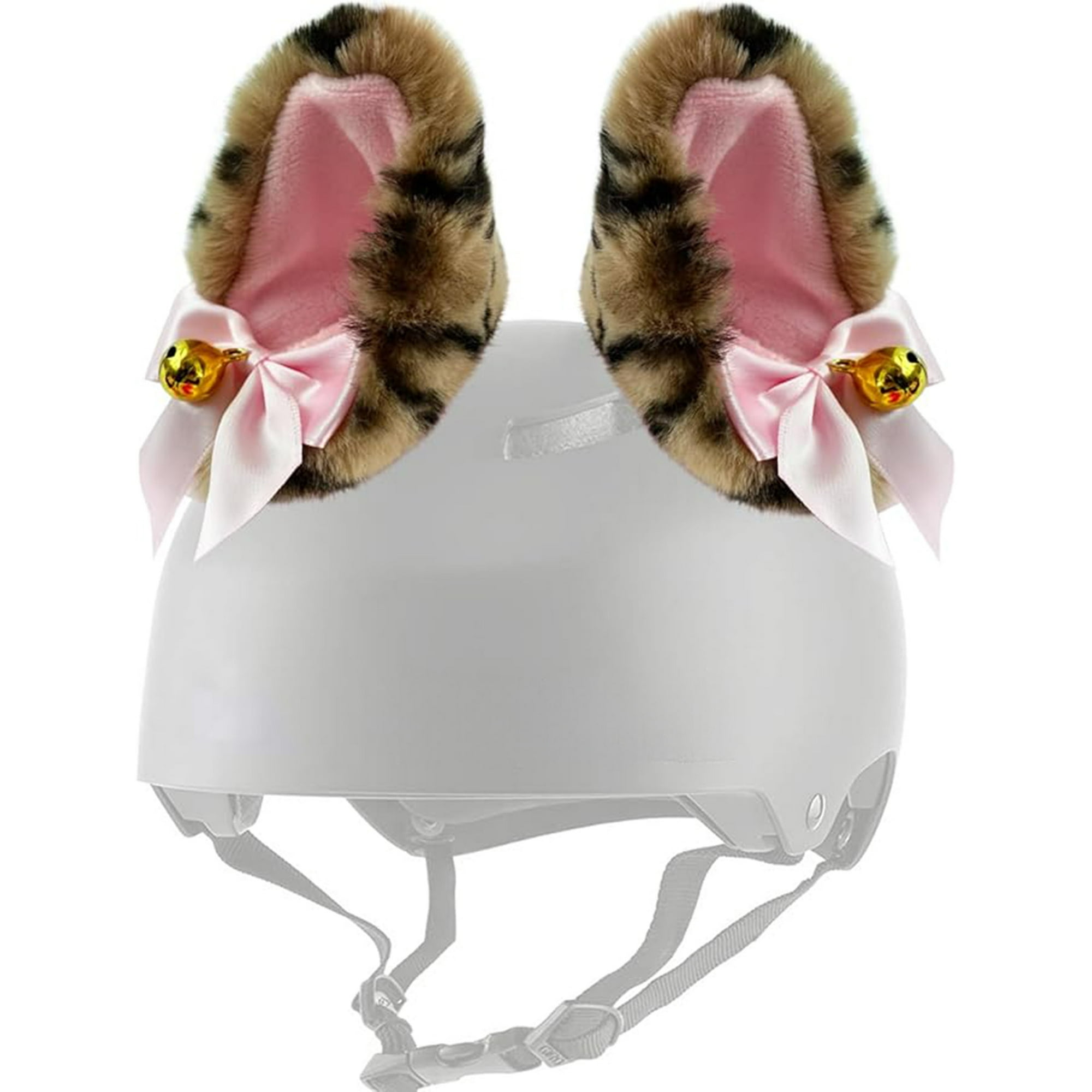 Veat00l - Decoración De Cascos Con Campanas Para Orejas De Gato, Orejas De Peluche, Accesorios De Pegatinas Para Cascos De Bicicleta, Motocicletas, Decoración De Cascos, Sin Casco