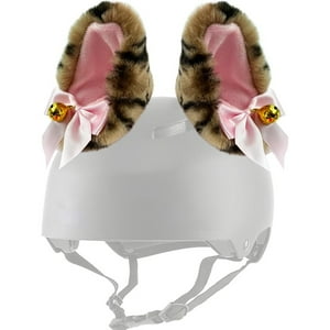Veat00L - Decoración De Cascos Con Campanas Para Orejas De Gato, Orejas De Peluche, Accesorios De Pegatinas Para Cascos De Bicicleta, Motocicletas, Decoración De Cascos, Sin Casco