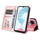 thumbnail image 3 of Funda tipo cartera FOXDOCK para Realme C21 , diseño girasol en relieve, cuero PU, cierre magnético, soporte y tarjetero, 3 of 5