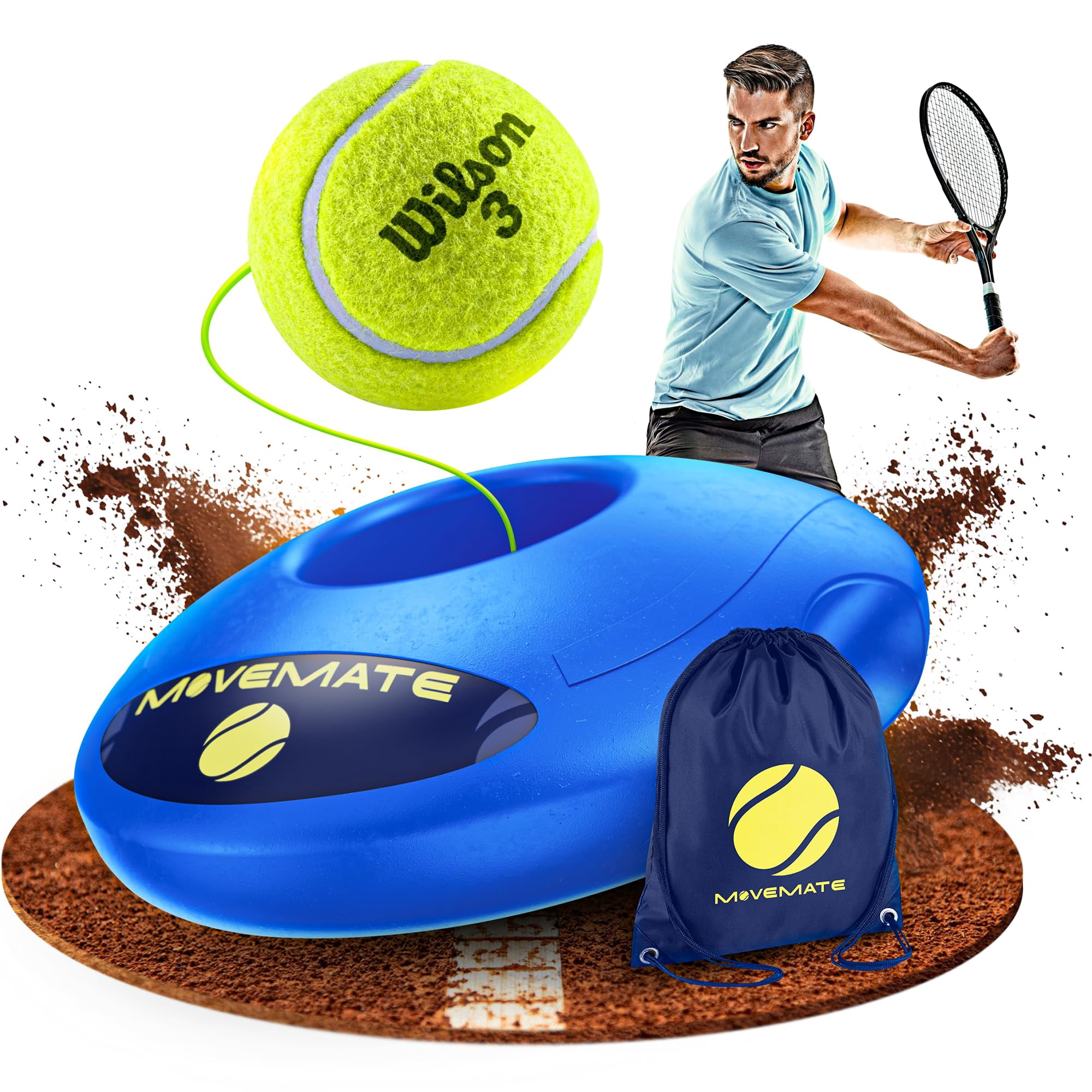Set De Entrenamiento De Tenis Movemate Con Pelota Wilson Y Bolsa