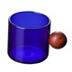 thumbnail image 5 of Taza De Vidrio Resistente Al Calor Licor Vidrio Jugo Café Té Taza Café Azul, 5 of 5