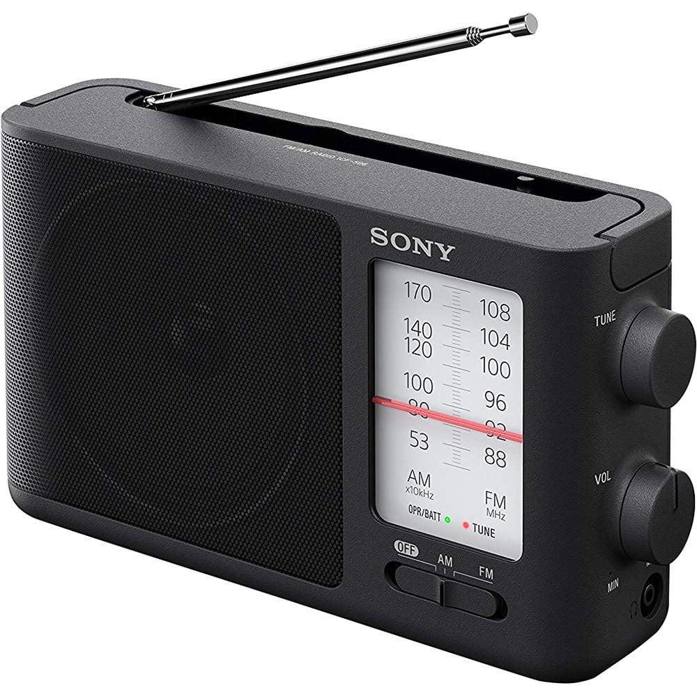 Sony - Radio Fm Am Portátil Icf 506 Con Sintonización Analógica Negra