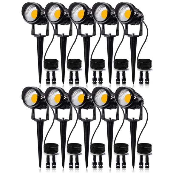 Paquete de 10 luces LED para paisaje SUNVIE, 12 W, bajo voltaje