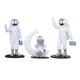 thumbnail image 5 of Juego De 3 Uds Estatuilla De Astronauta Decoración Del Hogar Estatua Escultura Decoración Plata, 5 of 5