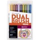 thumbnail image 1 of Tombow 56186 Rotuladores Duales con Pincel, Tonos Suaves, Pack de 10, Mezclables, 1 of 9