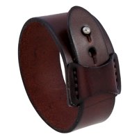 Ioensy - Pulsera Ancha Para Hombre Pulsera De Puño Pulsera Punk Para Uso Diario Marrón