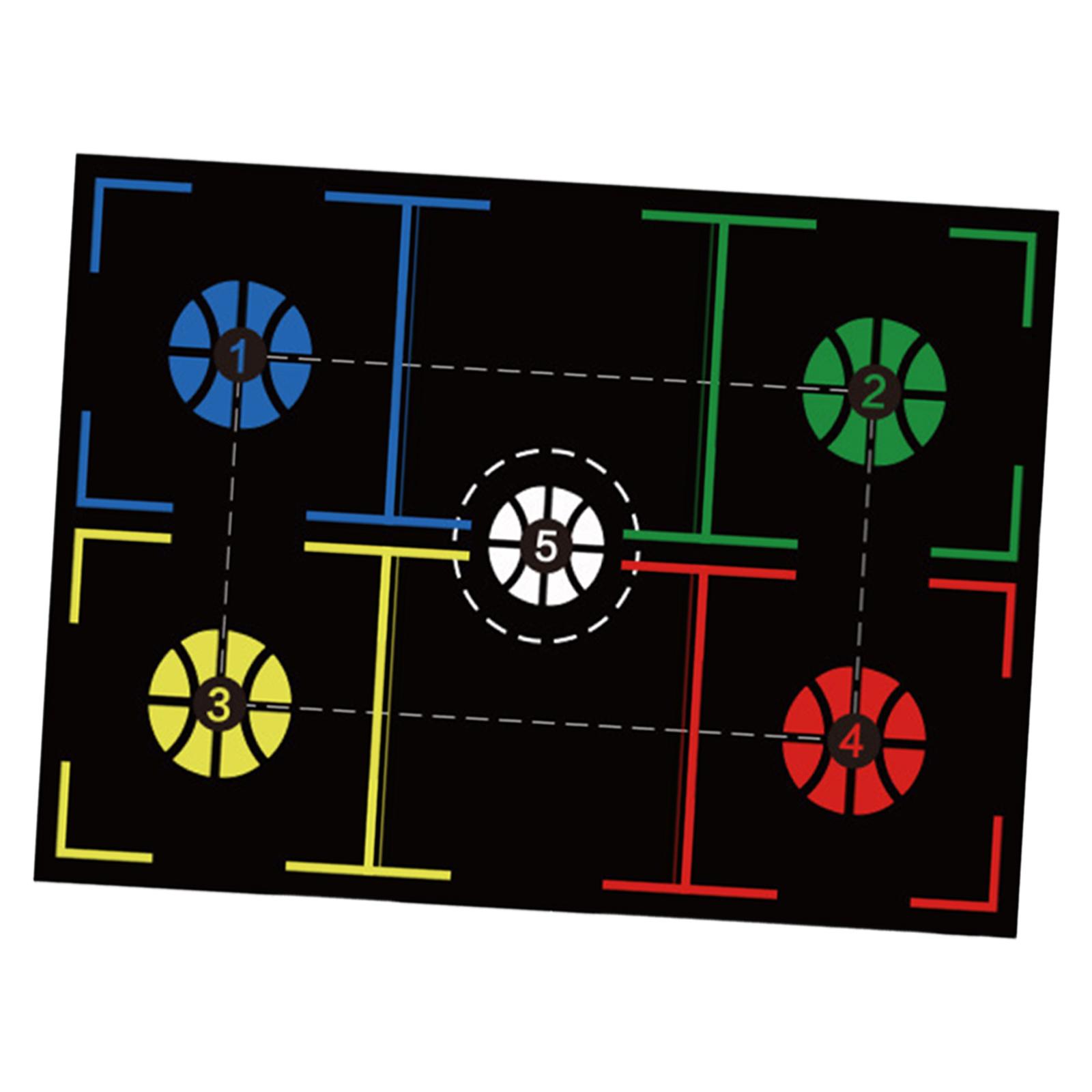 Magideal - Tapete De Entrenamiento De Baloncesto, Tapete De Entrenamiento De Pasos De Agilidad De Goma Silencioso Para Niños Y Adultos Para Mejorar La Velocidad, Estilo D 94Cmx67Cm