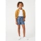 thumbnail image 1 of Short Jeans Niña Paperbag Cintura Elasticada Denim Con Lazo, 1 of 3