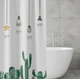 thumbnail image 4 of Cortina De Baño Peva 180x180 Diseño Hojas Cactus, 4 of 4