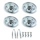 thumbnail image 1 of Kit de poleas para puerta de garaje YHDOOR, 3 poleas con horquilla de chaveta, color plata, 1 of 5
