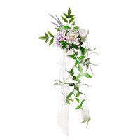 Bothyi - Decoraciones Para Sillas De Boda Con Hojas Y Cintas Para Telón De Fondo De Boda B 60 Cm X 15 Cm