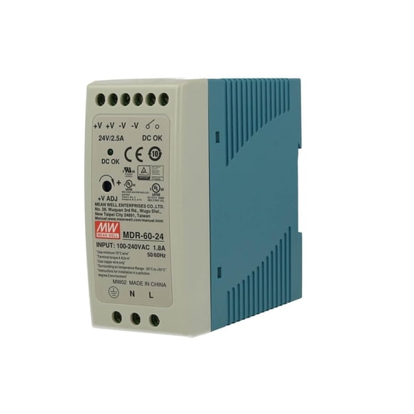 Fuente de alimentación MeanWell MDR-60-24 DIN Rail 24V 2.5A 60W