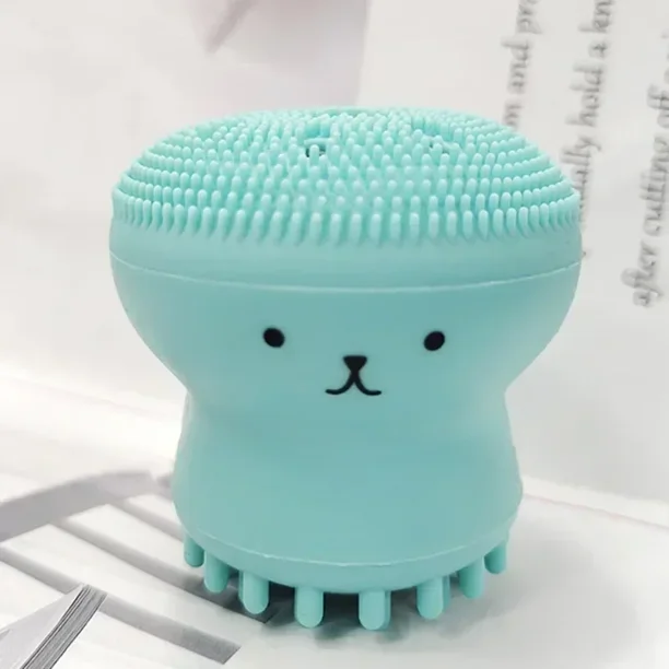 1pc Octopus Silicone Facial Cleansing Brush Makeup Removal Massage Brush Portable Soft Sponge Facial Cleanser Deep Pore Cleaning