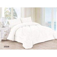 Aladdins Shop - Cobertor De Invierno De Plush Y Chiporro 2 Plazas Blanco Invierno