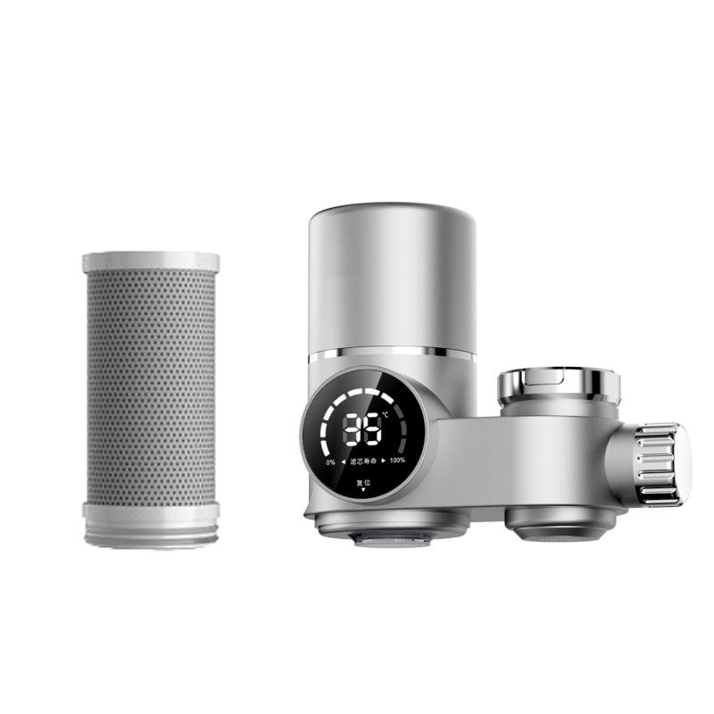 Xusx111 - Filtro De Agua De Montaje Del Grifo - Pantalla Led Inteligente | Indicador Avanzado De Purificación De Luz | Purificador De Agua Del Grifo Se Ajusta A Grifos Estándar - Incluye 1 Filtro