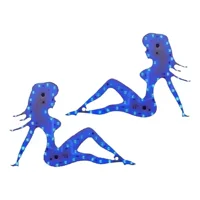 Genérico - Par De Led Grande De Camión Silueta De Mujer Leds 24V Azul